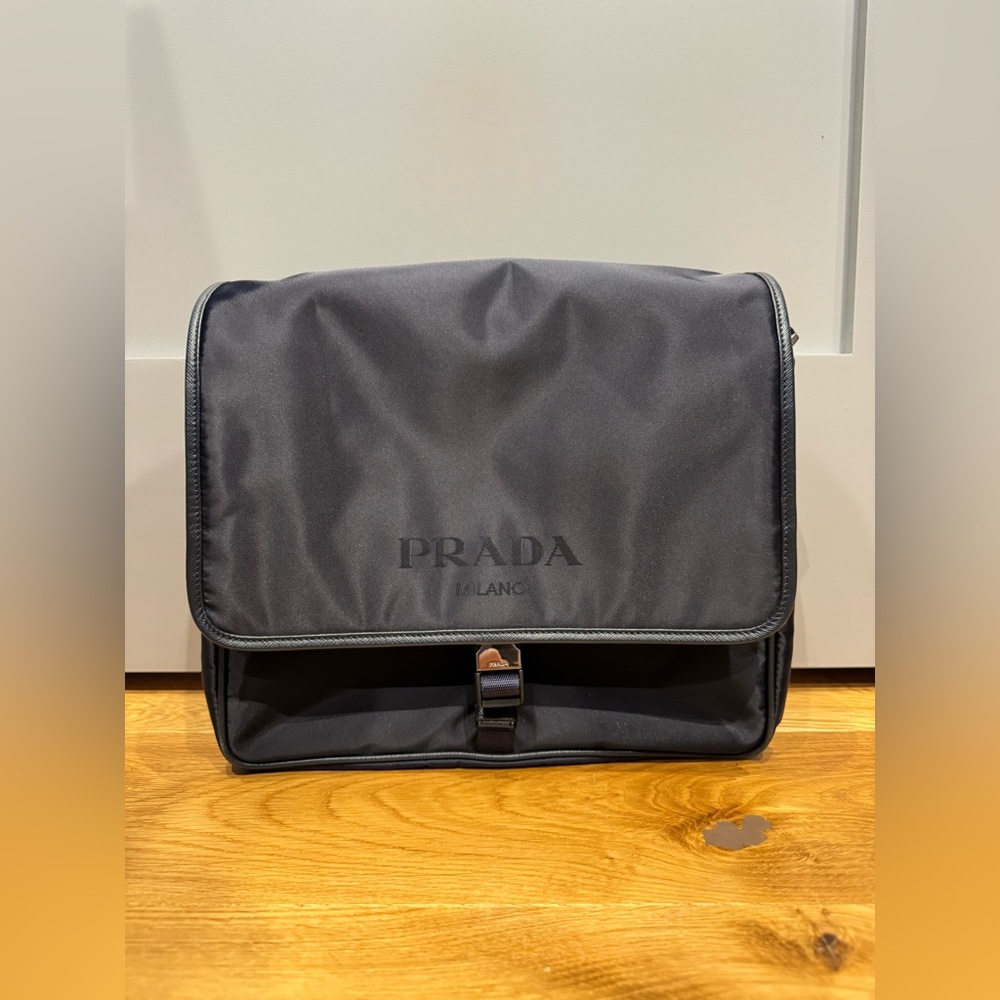 Prada Messenger Bag - Medium, Navy Blue Nylon